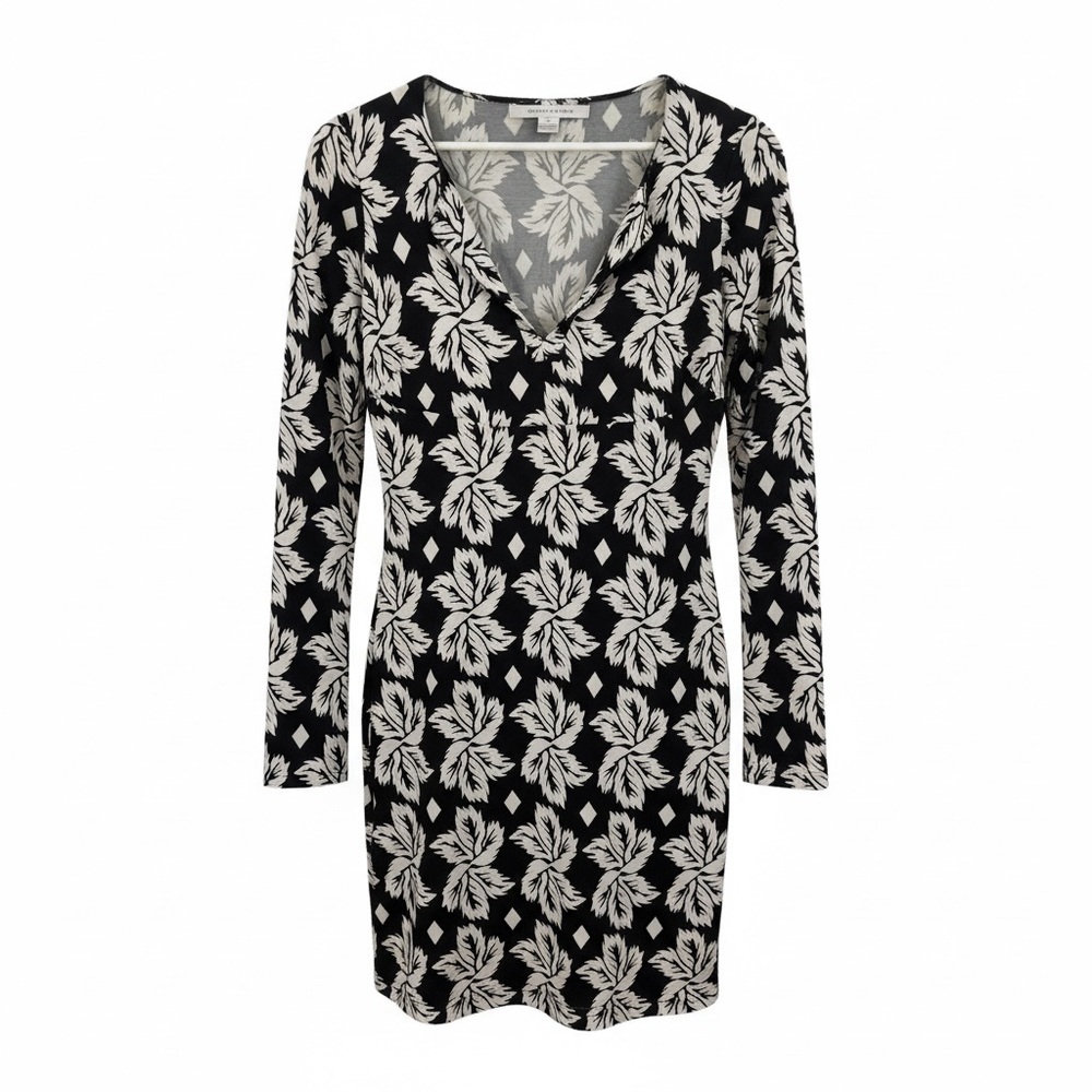 Diane Von Furstenberg Black and White Floral Dress